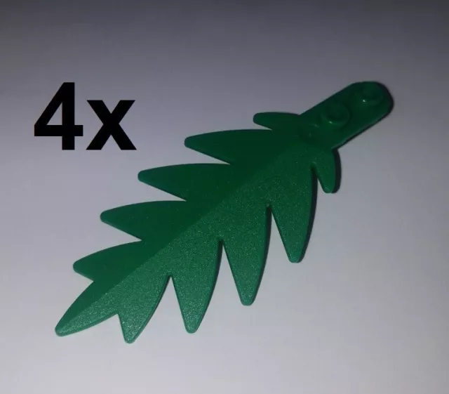 Lego Parts - 4X Green Palm Leaves/Tree/Foliage/8X3 Studs/Palm Leaves/Palmleaf