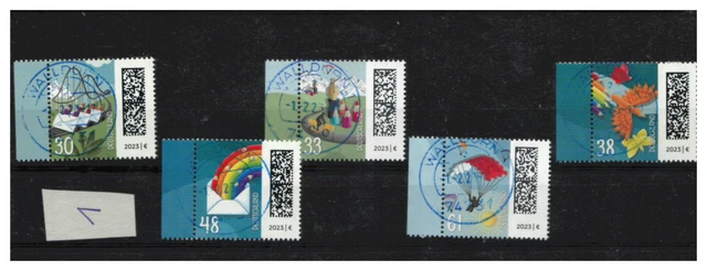 Bund 2023 Welt der Briefe 3732 - 3736 gestempelt
