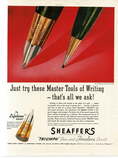 Stylo Et Crayon Mécanique Sheaffer Eaton Vintage - Or 12 Carats Rempli, Points Blancs - Neuf