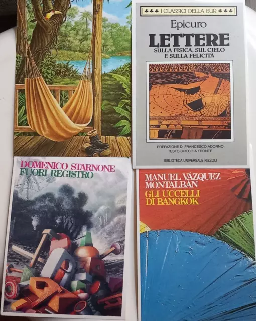 Lotto 4 Cartoline Pubblicitarie Copertine Di Libri