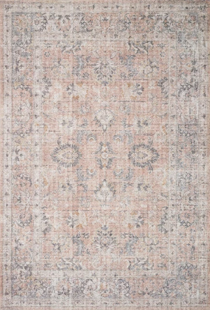 Loloi II Skye Blush And Grey 2'-6" x 10'-0" Area Rugs SKYESKY-01BHGY26A0