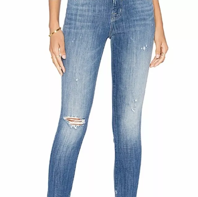 NWT J Brand Alana High Rise Crop Skinny Jeans Dark Blue Wash size 28