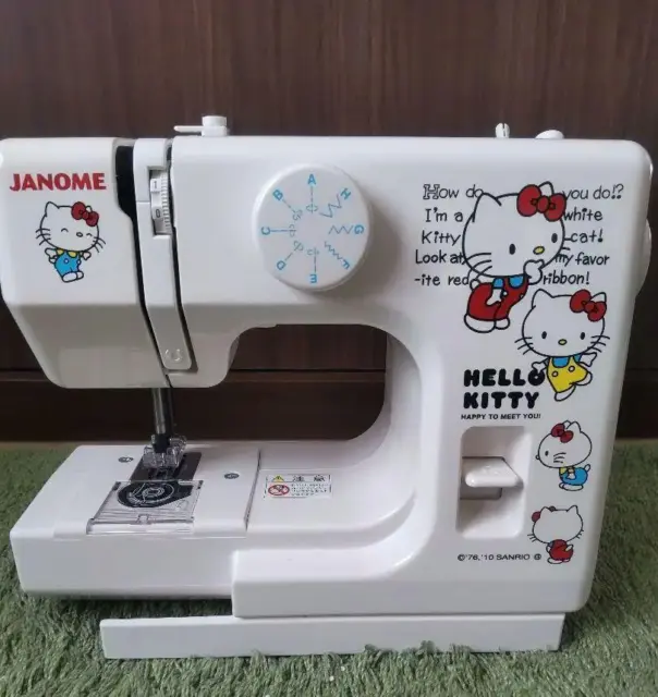 Sanrio hello kitty janome yb-10 electric sewing machine compact from japan