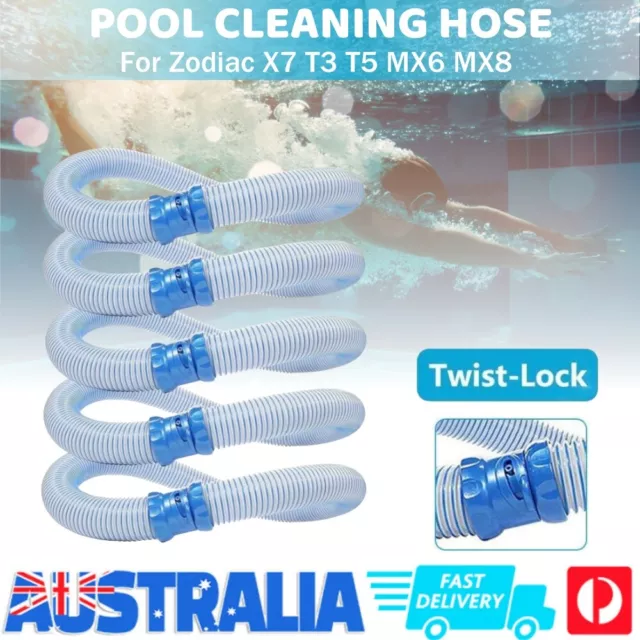 10 PACK Pool Cleaning Twist Lock Hose 1M for Baracuda Zodiac X7 T3 T5 MX6 MX8 AU