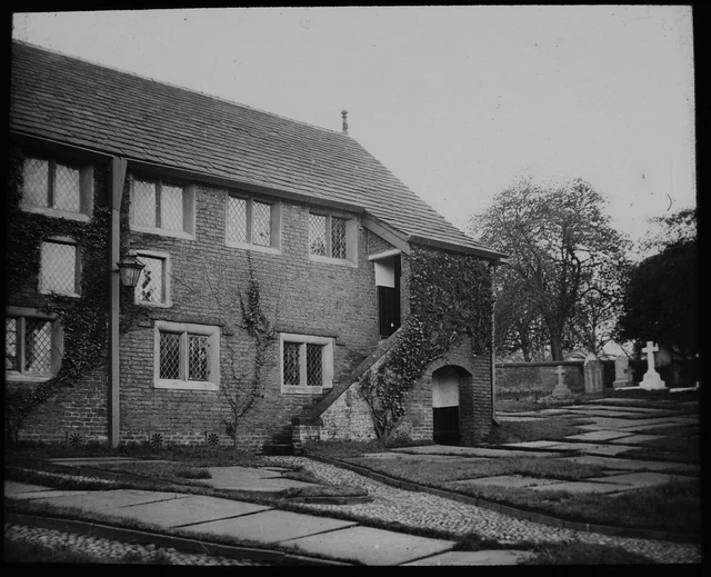 ANTIQUE Magic Lantern Slide KNUTSFORD BROOK STREET CHAPEL C1890 VICTORIAN PHOTO