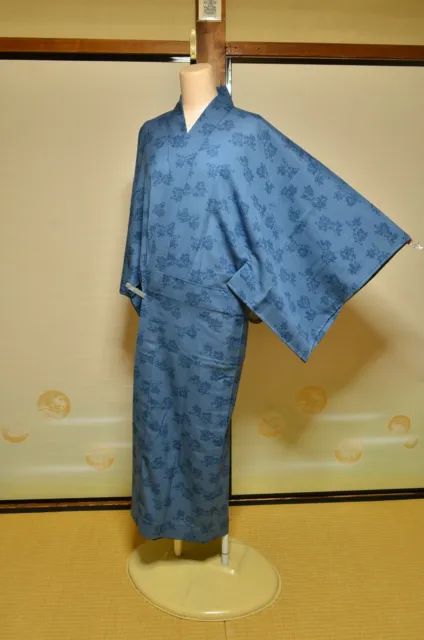 Mens Hitoe Naga- Juban Underwear Kimono Japanese vintage Jyuban 136cm /982 4