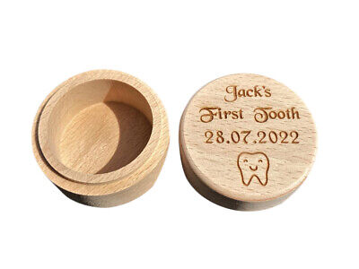 Personalised Engraved My First Tooth Keepsake Box New Born Baby Christening Gift