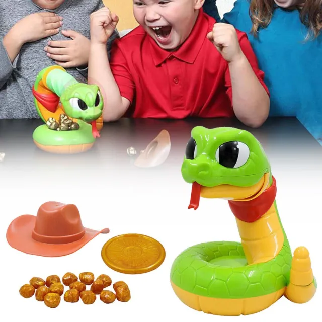 Cartoon Electric Rattlesnake Toys Decompression Snake Head Pop-up Party Game