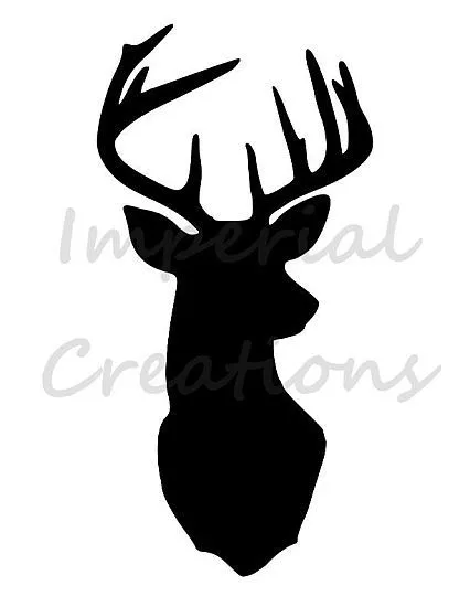 DEER HEAD 1 Wildlife Silhouette 8.5 x 11 Stencil Plastic Sheet NEW S21