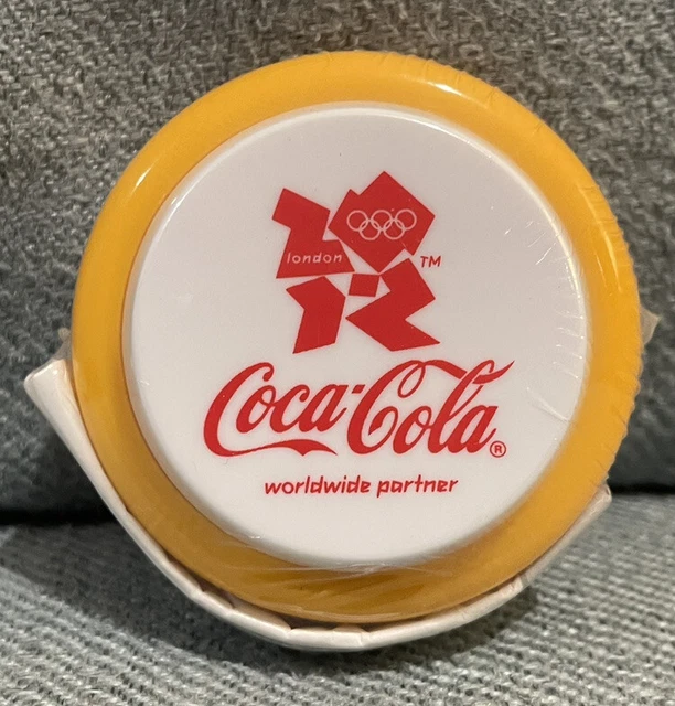 New & Sealed 2012 London Olympics Coca-Cola Yo-Yo Coke YoYo - White & Yellow Rim