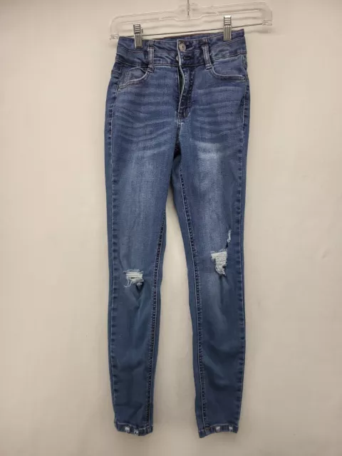 Vanilla Star Women's Jeans Blue Size O High Rise Skinny Curvy Denim Pants Casual