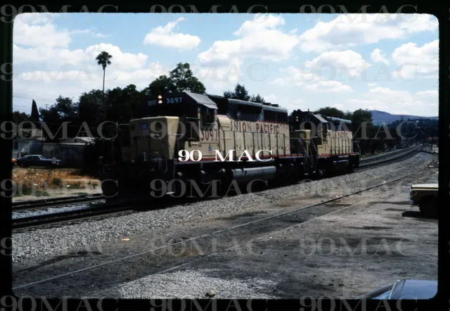 UNION PACIFIC-UPRR EMD SD40 #3097. Whittier Junction (CA). Original Slide 1987.