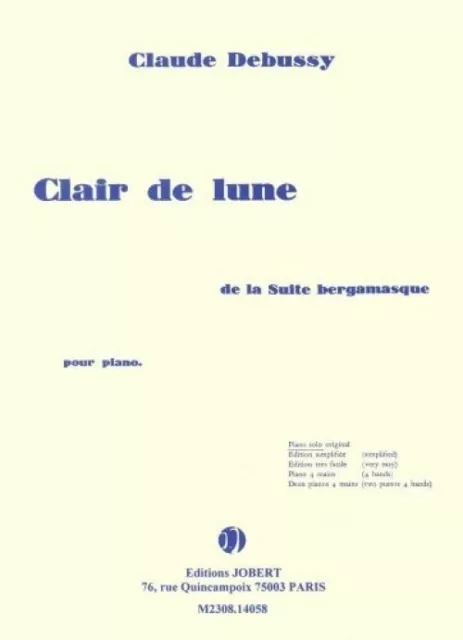 Clair de lune [Partition] Debussy, Claude