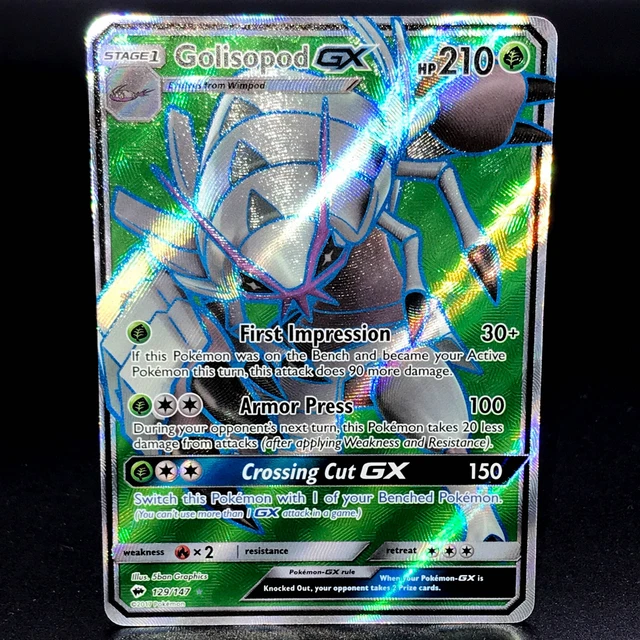Golisopod GX - SM Burning Shadows 129/147 - Full Art Rare Pokemon Card
