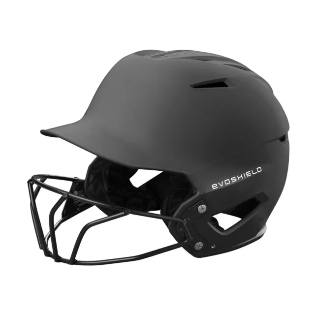 EvoShield XVT 2.0 Matte Fastpitch Batting Helmet with Facemask CHARCOAL SM | MD