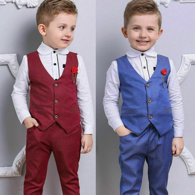 New Boys Suits Boys Grey Suit Boys Wedding Suit Page Boy Party Prom 3 Piece Suit