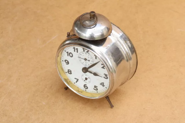 Desk Clock Vintage Alarm Clock German Rare 1900's Early 20th 2