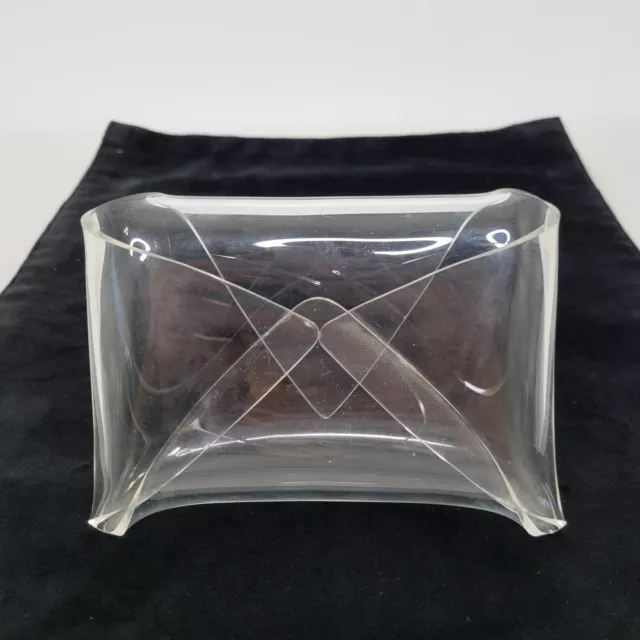 Vintage Lucite Clear Envelope Shaped Letter Mail Card Holder 6.5" W x 4" H