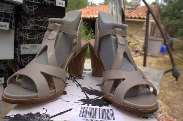 Escarpins à Lanières Fines Neosens En Cuir Beige Taille 40 - Occasion Bon État