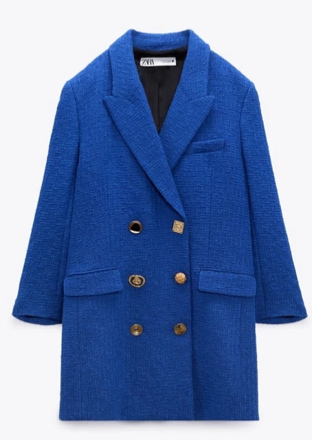 slim fit dress slacks Women's Blazer Jacket With Gold Buttons Baby Blue Occasion Outfit –  Styledup.co.uk