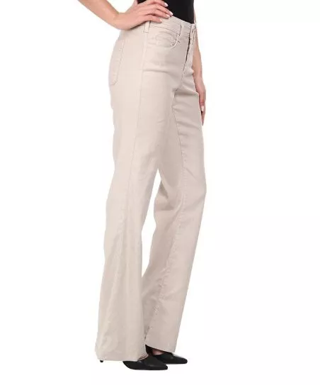 NYDJ Not Your Daughter's Jeans 14P Wylie Linen Trousers Sand Dollar Beige NWT 3