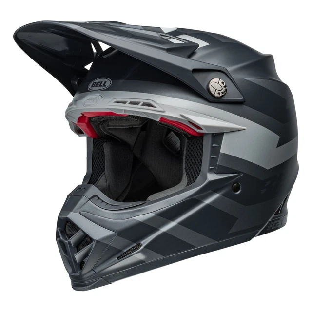 Casque Motocross BELL MOTO-9S FLEX Banshee Noir Argent Satinée 22.06