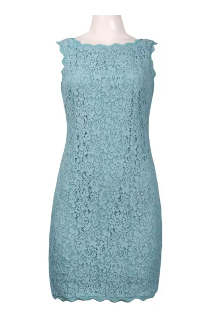 Adrianna Papell Sleeveless Scalloped Lace Sheath Dress