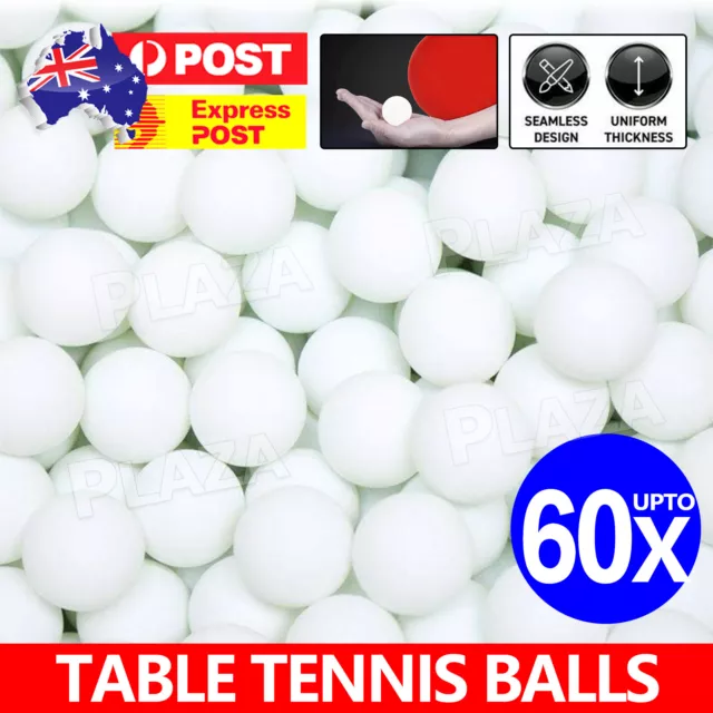 30/60Pcs 40mm Large Table Tennis Balls Training Ping Pong White AU STOCK