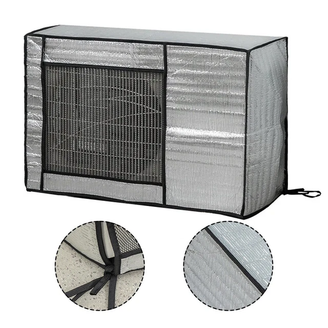 Housse De Protection Aluminium Pour Climatiseur Extérieur – Taille 80x30x57 Cm, Résiste Au Soleil, Pluie Et Neige