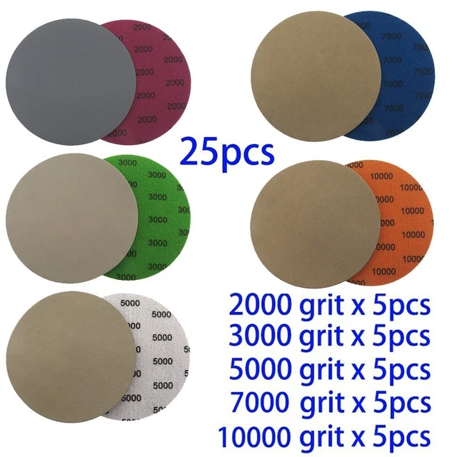 Carta vetrata resistente all'usura bagnato/asciutto 25 pz lucidatura ad anello flessibile