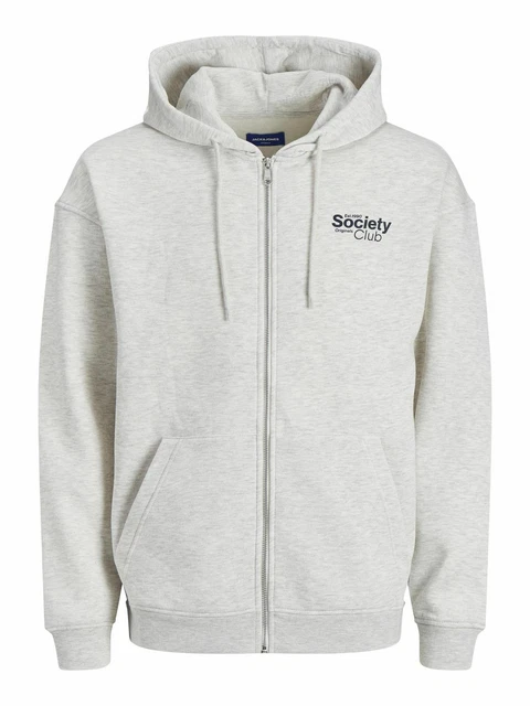 JACK & JONES Uomo Felpa con Zip e Cappuccio Jorbrink Squadra Sportivo - Morbido