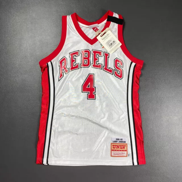 100% Authentic Larry Johnson Mitchell & Ness 89 90 UNLV Jersey Size 40 M Mens