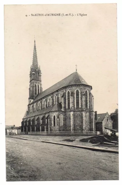 CPA 35 - SAINT AUBIN D'AUBIGNE (Ille et Vilaine) - 4. L'Eglise