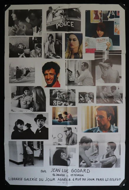 Exposition Jean-Luc GODARD - Agnès B - Affiche originale 1986 - Belmondo Bardot