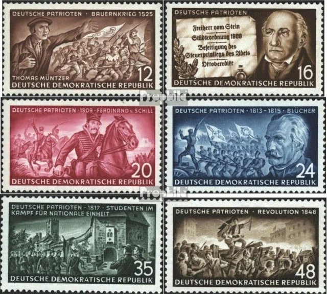 DDR 398-403 (kompl.Ausg.) postfrisch 1953 Deutsche Patrioten
