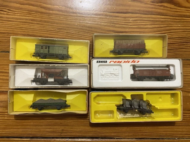 Arnold HN6535 - 2 Wagons Tombereaux Eaos Gris SNCF ép. IV - Modélisme Ferroviaire échelle N 1/160