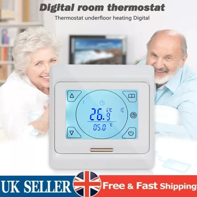 LCD Touchscreen Programmable Digital Thermostat For Electric Underfloor Heating