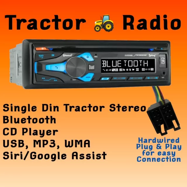 Direct Plug & Play Tractor Radio MacDon Mac Don AM FM CD Bluetooth USB MP3
