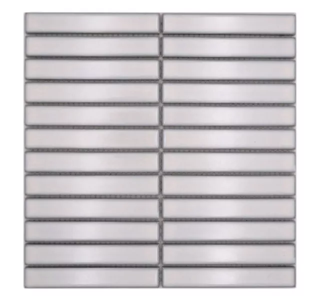 Mosaïque Blanc Ancienne Stäbchenoptik Céramique Brillant Rectangle Sol Mur Küche