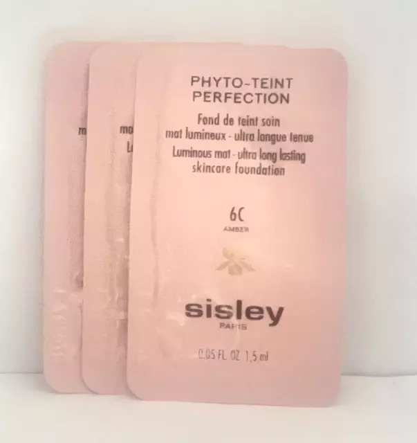 Sisley Phyto-Teint Perfection Foundation 6C AMBER 6 Samples=9ml