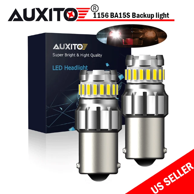AUXITO 1156 P21W 7506 CANBUS LED Reverse Backup Light Error Free White 6000K EOI