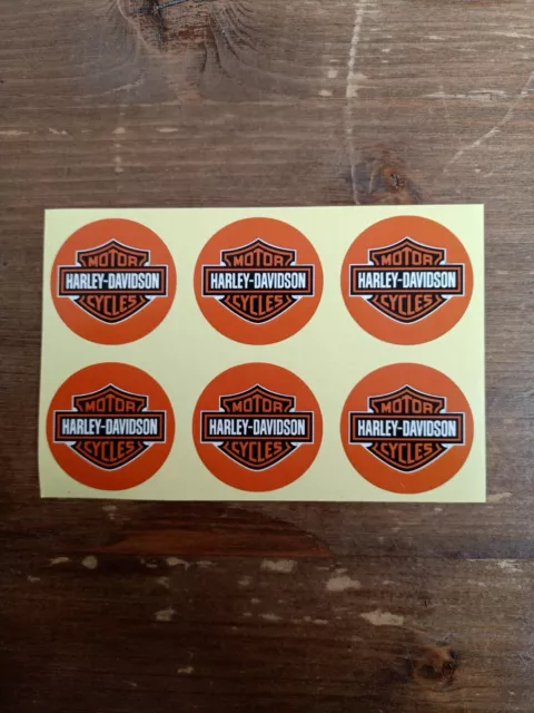 Adesivi Harley Davidson 6 Pezzi  Diametro 4 Cm