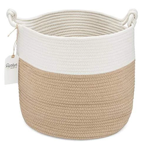Nursery Storage Basket - Rope Storage Bin and Organizer for Laund...