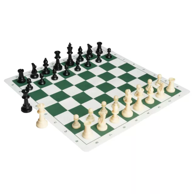 VEVOR Juego de ajedrez de torneo Tablero de ajedrez de silicona plegable 50 cm