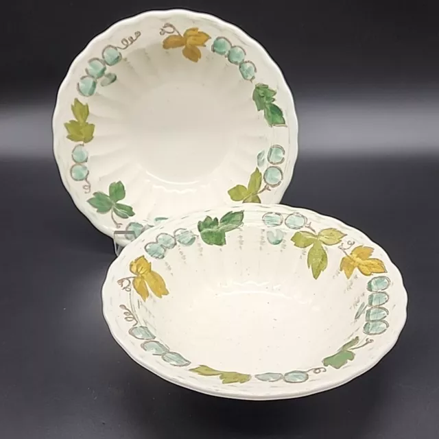 Lot Of 2 Vernon Ware METLOX Vineyard Cereal 7.5" Bowls