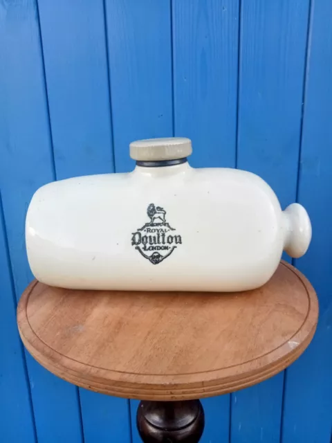 Vintage Royal Doulton London Stoneware Hot Water Bottle Bed Warmer Foot Warmer