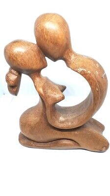 The Kiss By Statue Figurine wood Sculpture