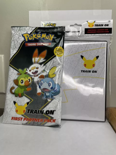 Pokemon First Partner Pack Train On & Collectors Binder 25th Anniversary Sealed