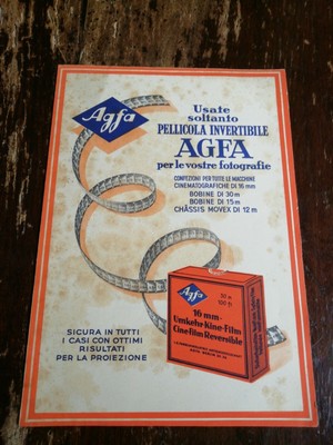 DÉPLIANT PUBBLICITARIO AGFA PELLICOLA INVERTIBILE  FOTOGRAFIA FOTO 