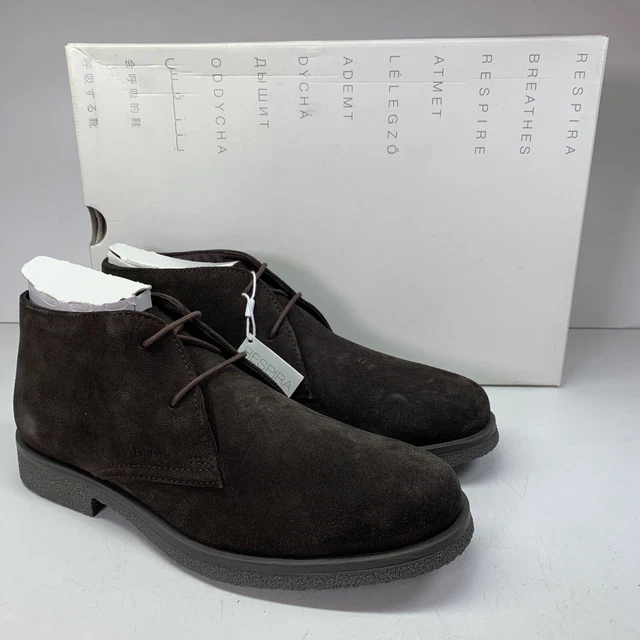 GEOX CLAUDIO MEN'S Lace Up Suede Desert Boots, Size UK 6, Dark Coffee ...